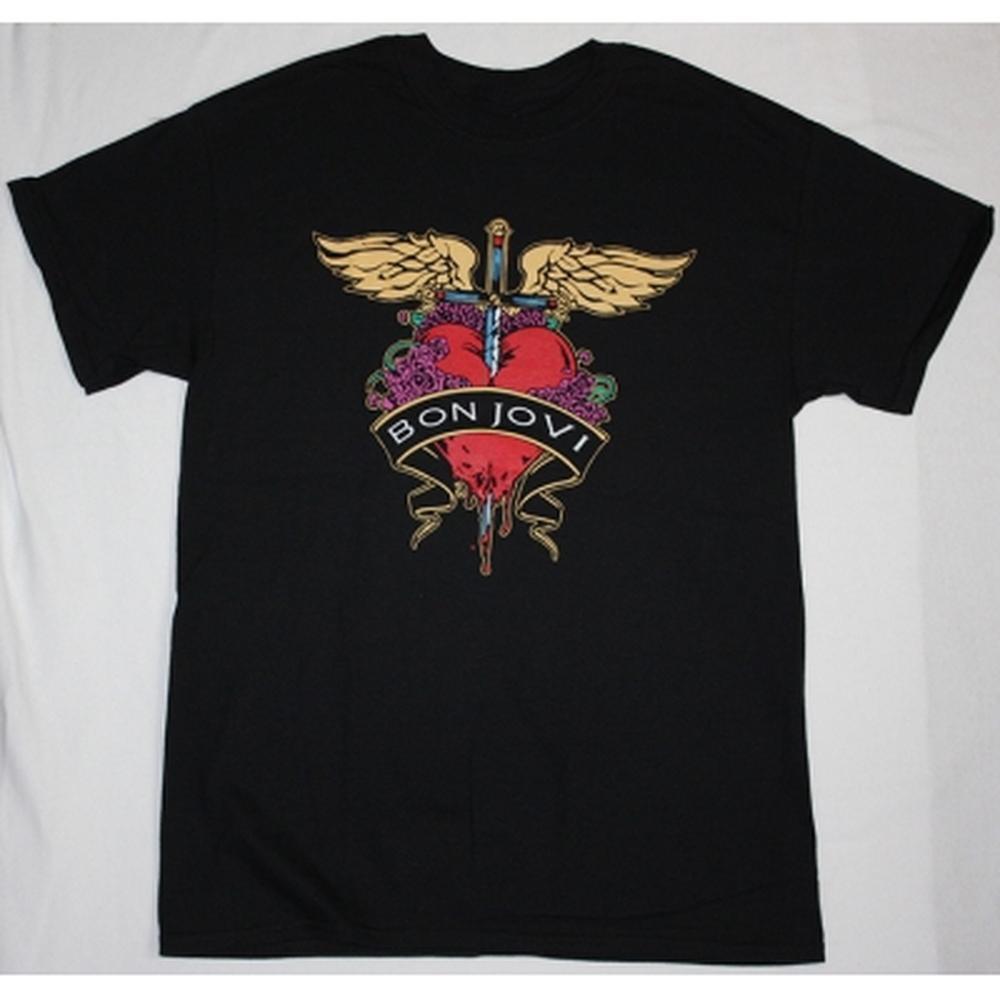 Bon Jovi Heart Logo Classic Rock Fan Gift Unisex T-Shirt